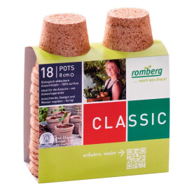 Pack de 18 Pots biodégradables 8 cm